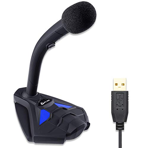 KLIM Voice V2 + Microfono USB da Scrivania + novità 2022 + Suono di Alta qualità + Registrazione e Riconoscimento Vocale, Live, Youtube, Podcast + Microfono PC Compatibile Windows Mac PS4 + Blu