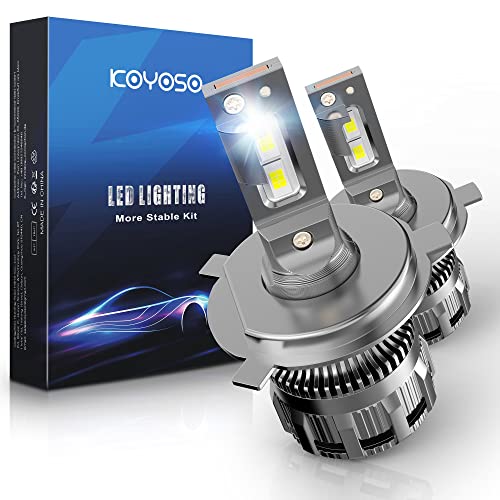 KOYOSO H4 LED Lampadine per Fari 90W 16000LM Kit di Conversione 6500K Bianco, Confezione da 2