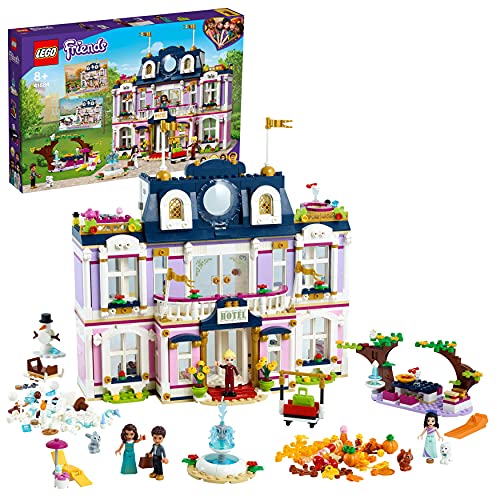 LEGO 41684 Friends Grand Hotel di Heartlake City, Casa delle Bambole con 4 Mini Bamboline più Accessori, Giochi per Bambine e Bambini, Idee Regalo
