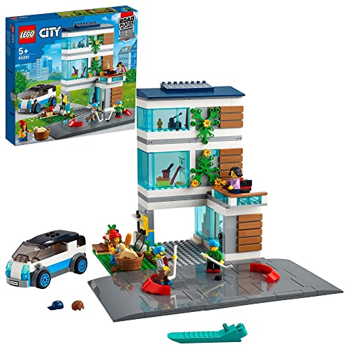 LEGO 60291 City Villetta Familiare, Casa delle Bambole, Giochi per Bambini dai 5 Anni in su, 4 Minifigure, Idee Regalo