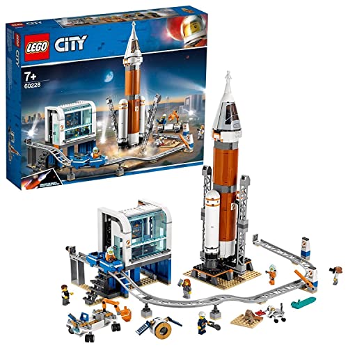 LEGO City Razzo Spaziale e Centro di Controllo, Set Spedizione su Marte, Giocattoli per Bambini Ispirati alla NASA, con Minifigure di Astronauti, Scienziati e Robot, 60228