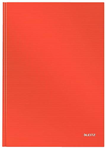 LEITZ - Quaderno a Copertina Plastificata 80 fogli, A4, Rosso...
