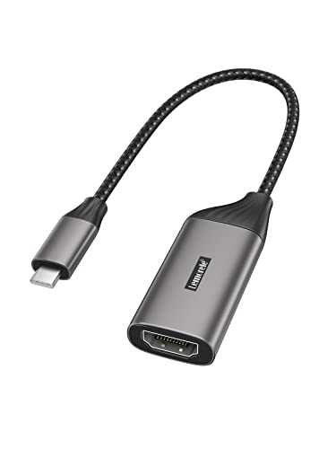 Lemorele Adattatore USB C HDMI(4K@30Hz), USB C HDMI con Alloggiamento in Alluminio e Cavo in Nylon, Adattatore HDMI Compatibile con MacBook Air Pro M1, iPad M1, Cellulare, Switch, Windows e altro