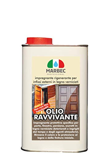 Marbec - Olio RAVVIVANTE 1LT | Impregnante rigenerante per infissi Esterni in Legno verniciati