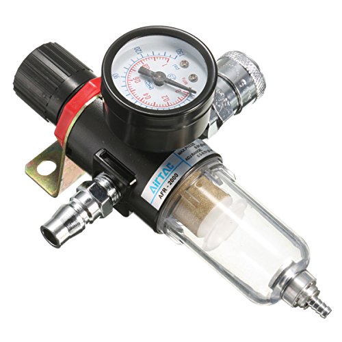 MASUNN Afr-2000 1 4 Filtro Aria Compressore Separatore d Acqua Kit Attrezzi con Indicatore Regolatore
