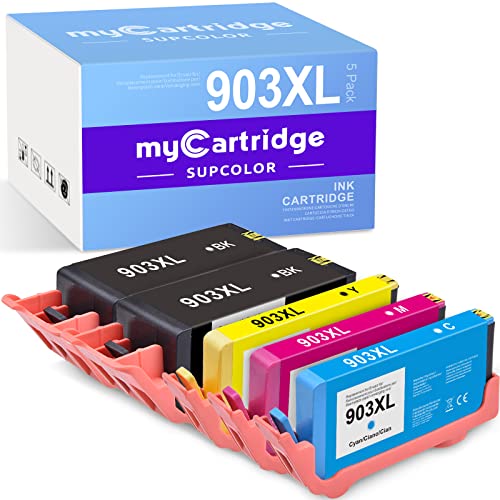 MyCartridge SUPCOLOR 903XL Cartucce Compatibili per HP 903 XL 903XL per HP OfficeJet 6950 OfficeJet Pro 6960 6970 Stampante (5-Pack)