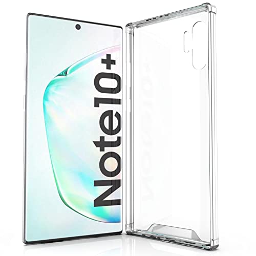 N NEWTOP Cover Compatibile con Samsung Galaxy Note 10 Plus, Posteriore Semi Rigida TPU Hard Clear Anti-Shock Custodia Retro Protettiva Trasparente Angoli Rinforzati