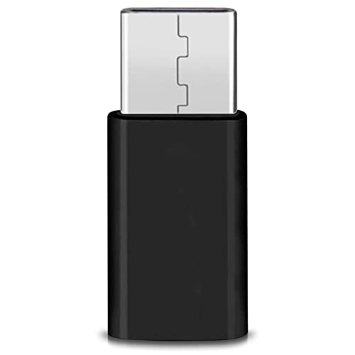 NAUC Adattatore micro USB a USB C tipo C maschio converte da USB 2.0 tipo B a USB 3.1 tipo C, colori: nero, numero di pezzi: 1 pezzo