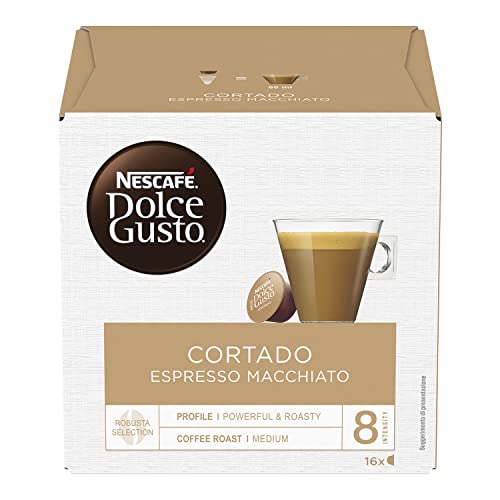 NESCAFÉ DOLCE GUSTO Cortado Caffè Espresso Macchiato, 6 Confezioni da 16 capsule (96 capsule)