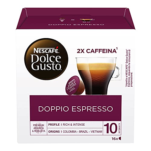 NESCAFÉ DOLCE GUSTO Doppio Espresso Caffè, 3 Confezioni da 16 capsule (48 capsule)