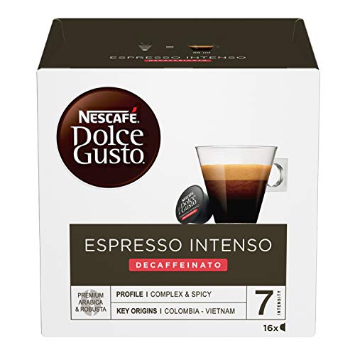 NESCAFÉ DOLCE GUSTO Espresso Intenso Decaffeinato Caffè, 3 Confezioni da 16 capsule (48 capsule)