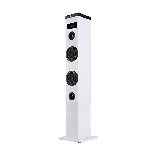 NGS SKY CHARM WHITE - Altoparlante a Torre Bluetooth 50W con Teleco...