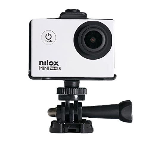 Nilox, Action Cam Mini Wi-Fi 3, Action Camera Risoluzione 4K, Schermo 2 , App Compatibile, Resistente all Acqua fino a 30 m, con Custodia Stagna, Attacchi Adesivi, Kit di Montaggio e Bicycle Mount