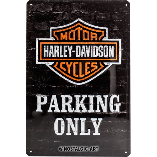Nostalgic-Art 22231 Harley-Davidson - Parking Only, Targa in metallo retrò 20x30 cm