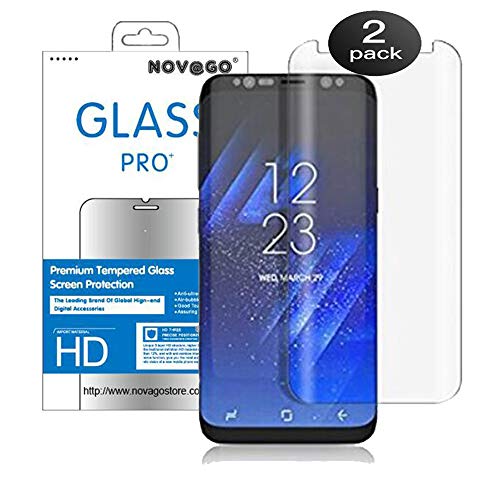 NOVAGO Compatibile con Samsung Galaxy S8 Plus S8 +  S9 Plus S9+ -2 x protectores de vidrio templado (x2, Trasparent)