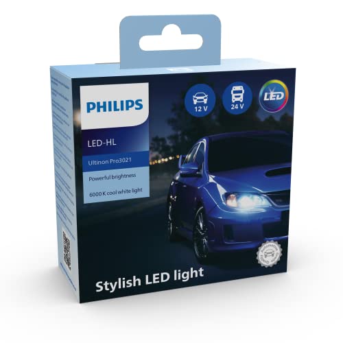 Philips Ultinon Pro3021 LED lampadina fari auto (H4), luce bianca f...