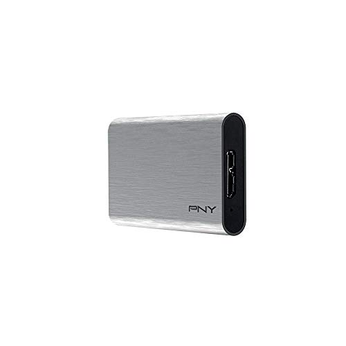 Pny Ssd Portatile Elite Silver USB 3.1 (480Gb), Grigio Brush