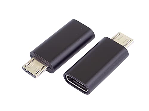 PremiumCord Adattatore da USB-C a Micro USB Femmina a USB 2.0 Micro-B Maschio, Colore Nero