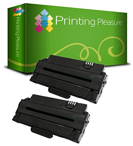 Printing Pleasure MLT-D1052L Kit 2 Toner Compatibili per Samsung ML-1910 ML-1915 ML-2525 ML-2525W ML-2540 ML-2545 ML-2580N SCX-4600 SCX-4623F SCX-4623FN SCX-4623FW SF-650, Nero, 2 Pezzi