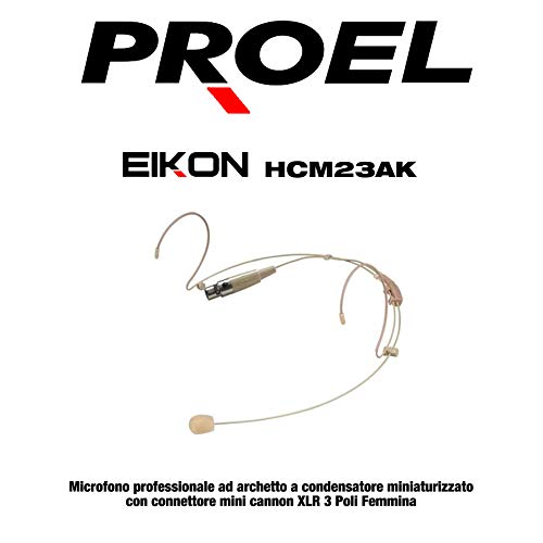 Proel EIKON HCM23AK - Microfono ad archetto condensatore miniaturizzato, necessita di BODYPACK (HCM23AK)