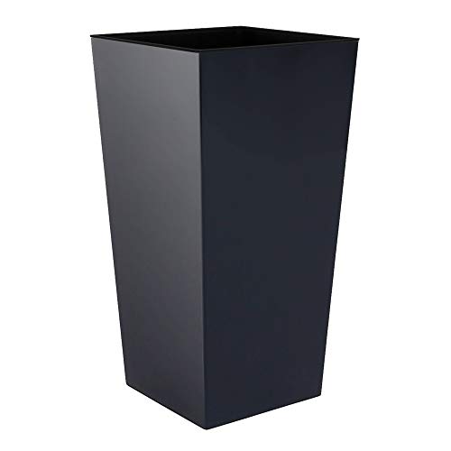 Prosperplast Urbi Square - Vaso Alto per Fiori, 7.2 L, Plastica, Antracite, 32.5 x 17 x 17 cm