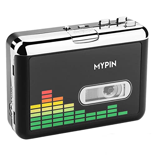Registratore a Cassetta, MYPIN Cassette Player Lettore di Cassetta Walkman e Convertitore da Cassetta a MP3 USB Nessun PC Richiesto