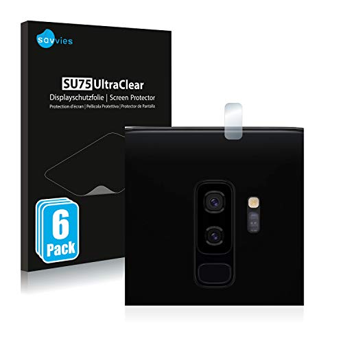 savvies 6-Pezzi Pellicola Protettiva Compatibile con Samsung Galaxy S9 Plus (Solo Camera) Protezione Schermo Trasparente