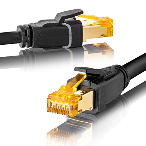 SEBSON Ethernet Cavo 5m Cat 8, LAN Cavo Patch, 40 Gbit s, S-FTP, Cavo di Rete con Spina RJ45 per Router, PC, Smart TV, Console per Videogiochi