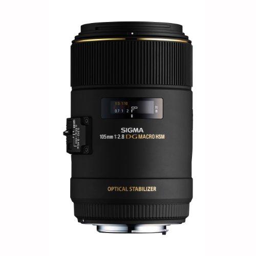 Sigma 258101, Obiettivo 105 mm f 2.8 Macro (Ex DG OS HSM) per Canon, Nero