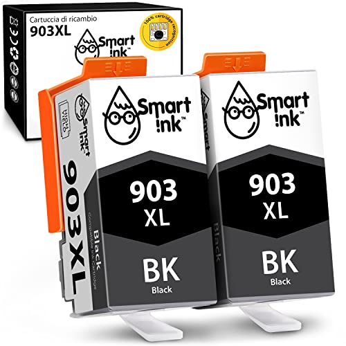 Smart Ink Cartucce Compatibili per HP 903 XL 903XL (BK XL 2 Combo Pack) con tecnologia chip avanzata per la ricarica delle OfficeJet 6950 6960 6970