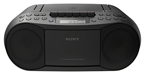 Sony CFDS70B.CEK - Stereo portatile classico con lettore CD e cassette, con radio, colore nero