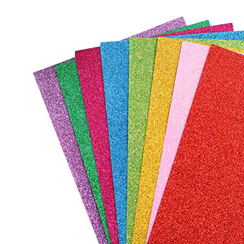 SUPVOX glitter oro polvere carta spugna carta eva artigianato fai da te uso misto colore 10 pezzi