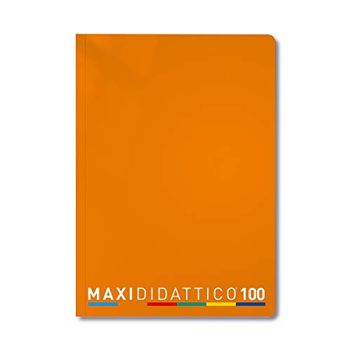 Tecnoteam 608_5MMDS Quaderni Maxi Didattico, 5mm, 5 Quaderni Arancio , Confezione da 5