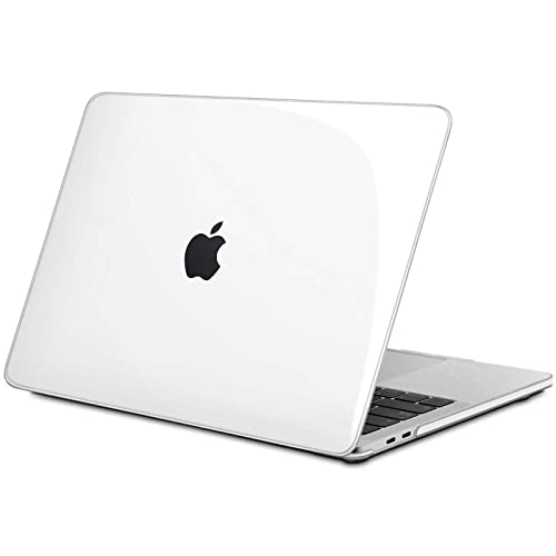 TECOOL Custodia MacBook Pro 13 Pollici M2 2022 M1 2020-2016 A2338 A2289 A2251 A2159 A1989 A1706 A1708 con Touch Bar, Clear Case Cover Rigida in Plastica Sottile, cristallo chiara