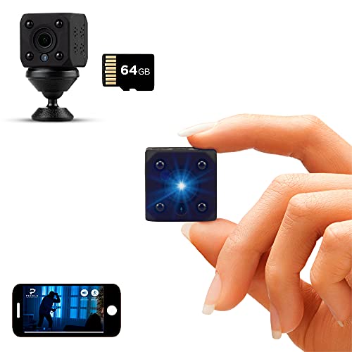 Telecamera Nascosta Wifi Con Micro Sd 64 Gb Inclusa, Telecamera Wi-fi Interno, Mini, Senza Fili, Notturna, Portatile, Gadget Tecnologici, Microcamera, Spia, Dash Cam, Videocamera Sorveglianza Spy cam