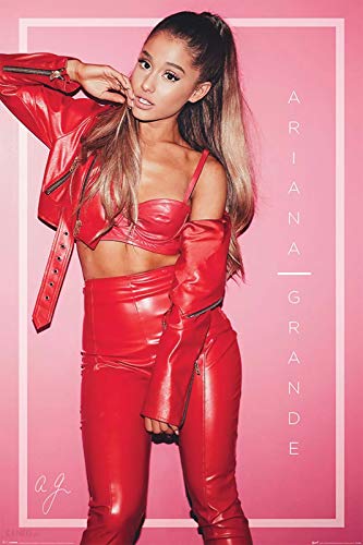 Theissen Ariana Grande Red Poster, Wood, Multi-Colour, - Matte post...