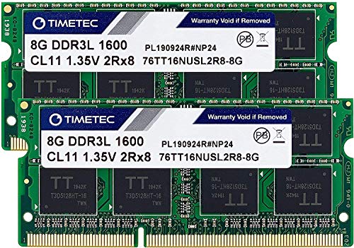 Timetec 16GB KIT (2x8GB) DDR3L DDR3 1600MHz PC3-12800 Non-ECC Unbuf...