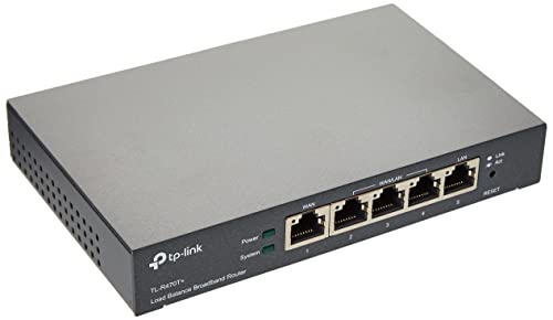 TP-Link Router a banda larga con bilanciamento del carico, porte WAN 10 100M, abbondanti funzioni di sicurezza, con protezione contro i fulmini (TL-R470T +)