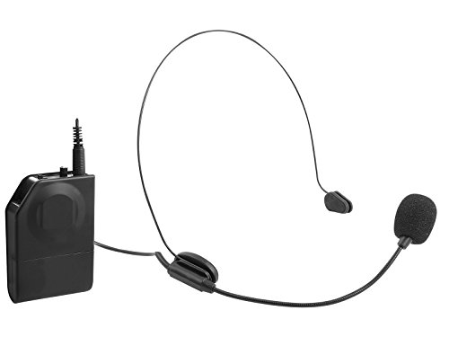 Trevi EM 408 R Set di Microfoni Wireless ad Archetto e a Clip con Ricevitore Wireless senza Fili