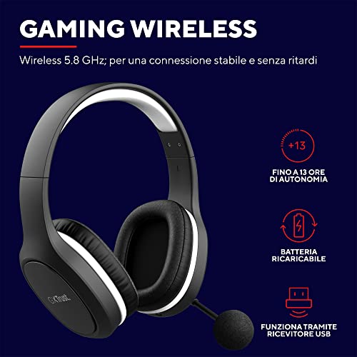 Trust Gaming GXT 391 Thian Cuffie Gaming Wireless per PS5, PS4 e PC...