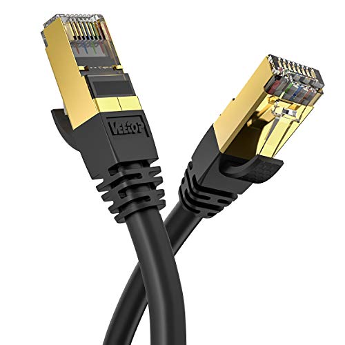 Veetop Cavo Ethernet LAN Cat 8 RJ45 per Rete Cavi Internet Alta Velocità 40 Gbps   2000 MHz (5m)