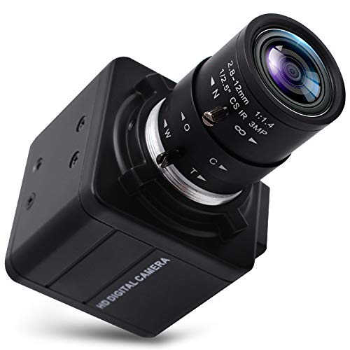 Webcam 4K Ultra HD 2.8-12 mm obiettivo varifocale USB Mini Webcam 3...