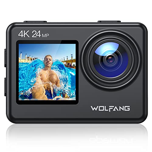 WOLFANG Dual Color Screen Action Cam GA200 4K 24MP WiFi Fotocamera ...