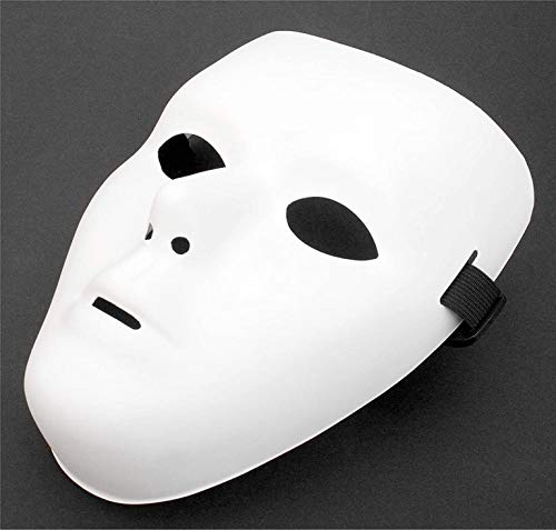 12 x Maschera teatrale per mascherare mascherature Maschere anonime, faccia intera bianca non verniciata per signore e signori, bambini da dipingere su Carnevale e Carnevale