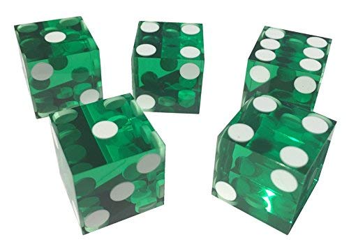 5 dadi da casinò, dadi di precisione da 19 mm, dadi per gioco d azzardo, verdi