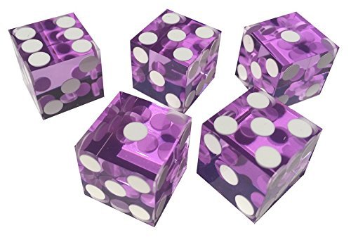5 x FOIL SEALED * PINK * NEW PERFECT 19MM PRECISION CASINO DICE   C...