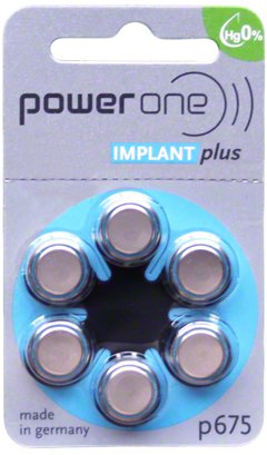 60 Pile Per Impianti Cocleari Powerone Implant Plus p675 Power One...