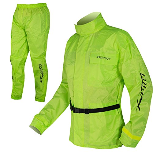A-Pro giacca impermeabile e pantaloni tuta abbinati, alta visibilità Fluo, XL