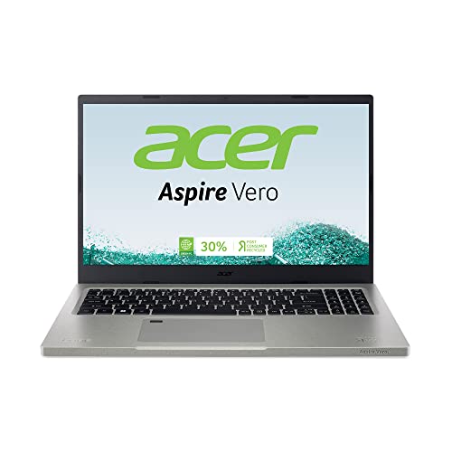 Acer Aspire Vero AV15-51-52QX PC Portatile, Notebook, Processore Intel Core i5-1155G7, RAM 8 GB, 512 GB PCIe NVMe SSD, Display 15.6  IPS FHD LED LCD, Scheda Grafica Intel Iris Xe, Windows 11 Home