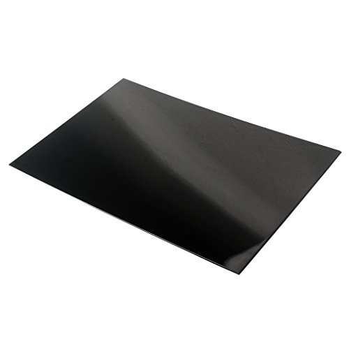 Alnicov - 3 strati battipennna, materiale piastra antigraffio vergine, battipenna su misura, 440 x 290 x 2,2 mm, colore: nero